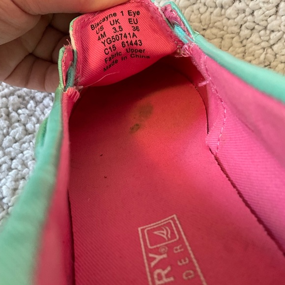 ❌Sperry Biscayne 1 Eye Sneakers boat shoes size 4 girls - Picture 11 of 11